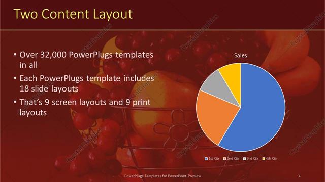 Two Content presentation slide layout