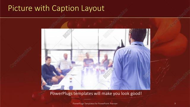 Picture with Caption presentation slide layout