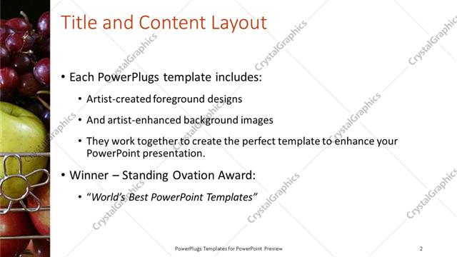 Title and Content presentation slide layout