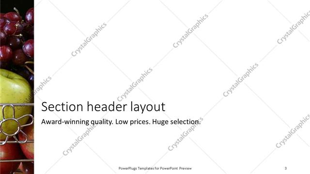 Section Header presentation slide layout