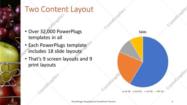 Two Content presentation slide layout