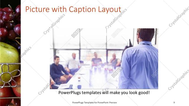 Picture with Caption presentation slide layout