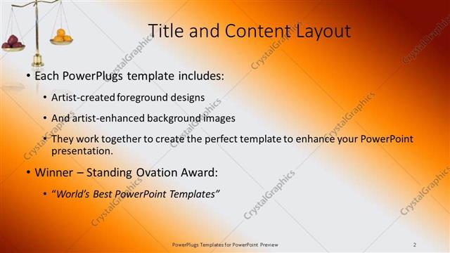 Title and Content presentation slide layout