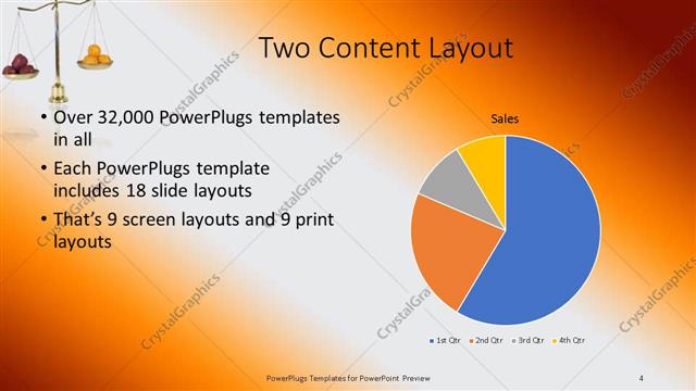 Two Content presentation slide layout