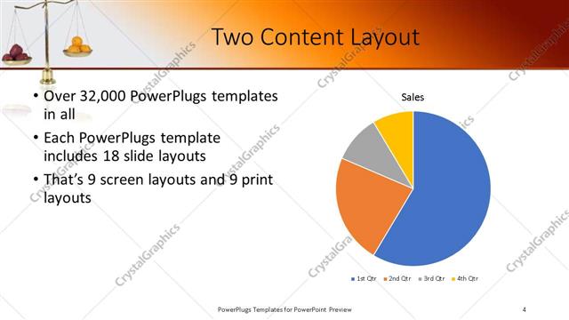 Two Content presentation slide layout