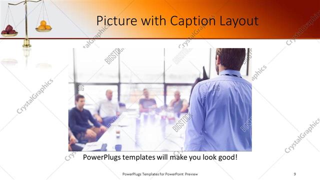 Picture with Caption presentation slide layout