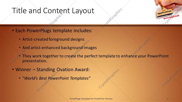 Title and Content presentation slide layout