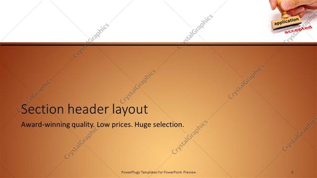 Section Header presentation slide layout