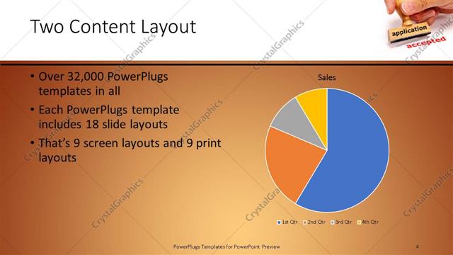 Two Content presentation slide layout