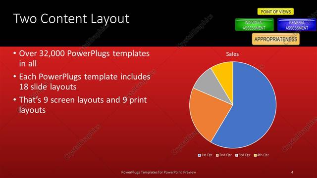 Two Content presentation slide layout