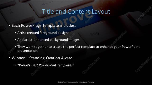 Title and Content presentation slide layout
