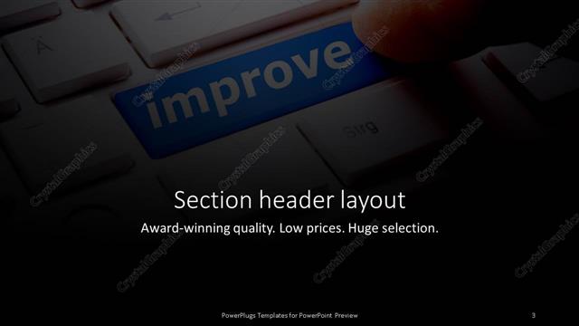 Section Header presentation slide layout