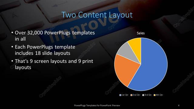 Two Content presentation slide layout