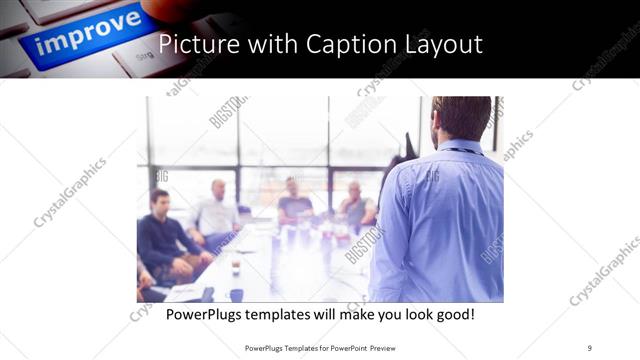 Picture with Caption presentation slide layout