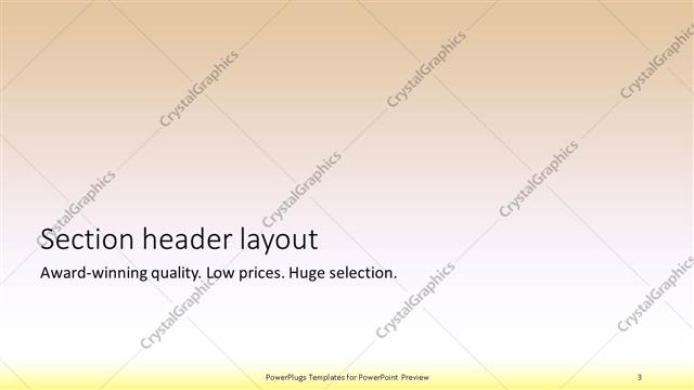 Section Header presentation slide layout