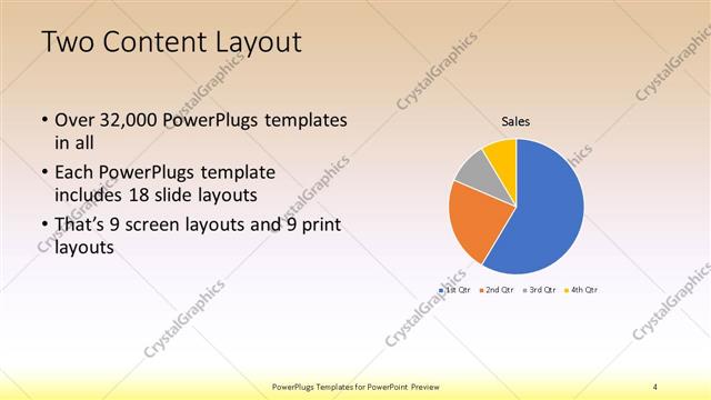 Two Content presentation slide layout