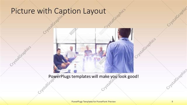 Picture with Caption presentation slide layout