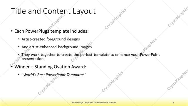 Title and Content presentation slide layout