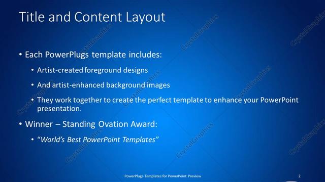 Title and Content presentation slide layout