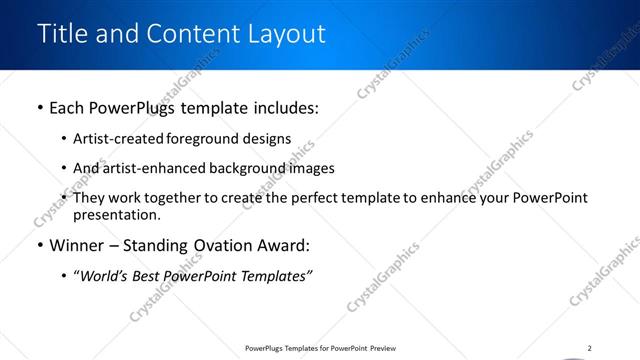 Title and Content presentation slide layout