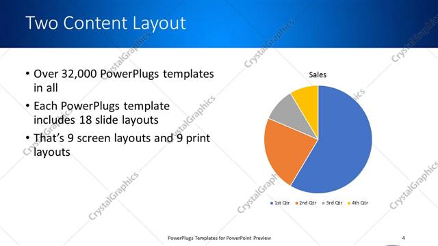 Two Content presentation slide layout