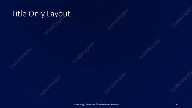 Title Only presentation slide layout