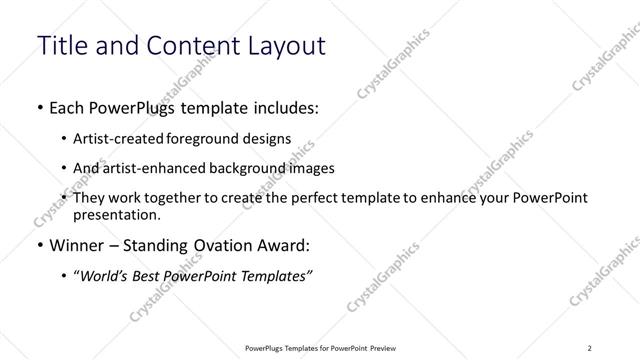 Title and Content presentation slide layout