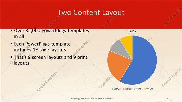 Two Content presentation slide layout