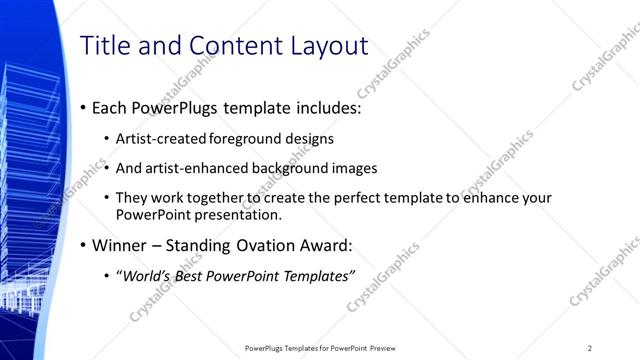 Title and Content presentation slide layout