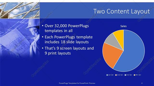 Two Content presentation slide layout