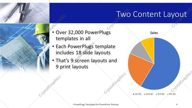Two Content presentation slide layout
