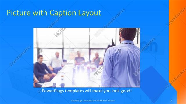 Picture with Caption presentation slide layout