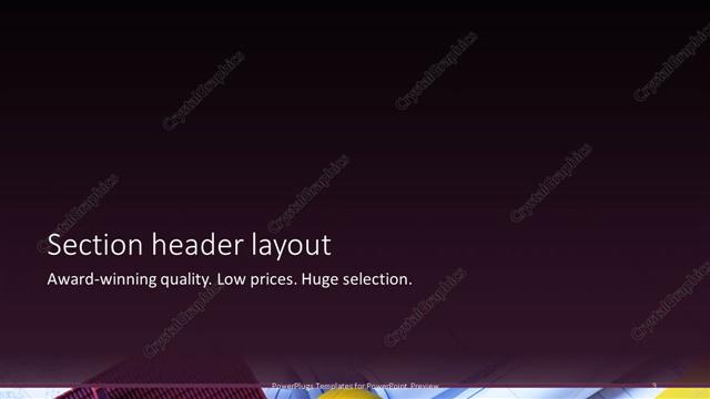 Section Header presentation slide layout