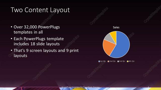 Two Content presentation slide layout