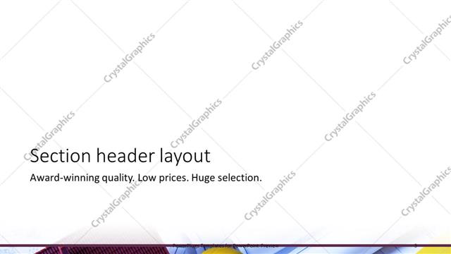 Section Header presentation slide layout