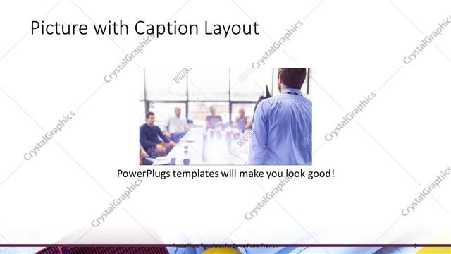Picture with Caption presentation slide layout