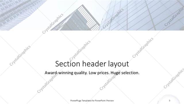 Section Header presentation slide layout