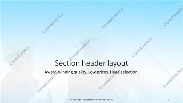 Section Header presentation slide layout