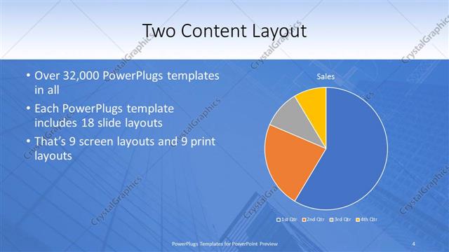Two Content presentation slide layout
