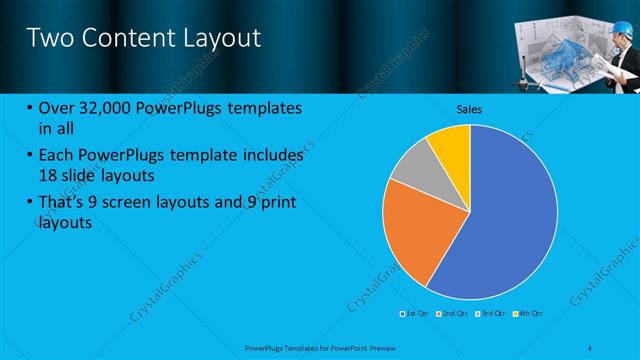 Two Content presentation slide layout