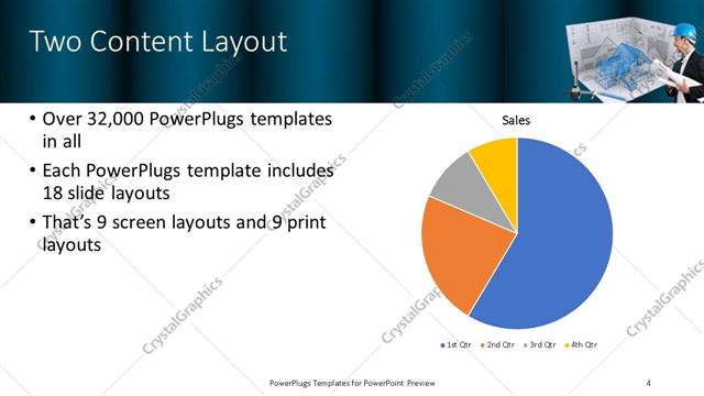 Two Content presentation slide layout