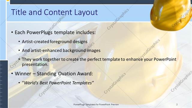 Title and Content presentation slide layout