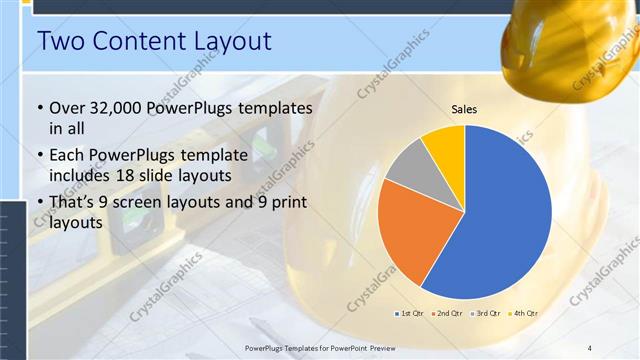 Two Content presentation slide layout