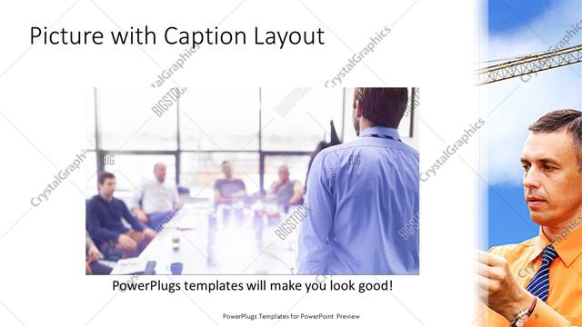 Picture with Caption presentation slide layout