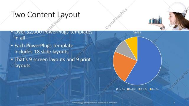 Two Content presentation slide layout