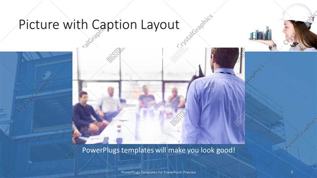 Picture with Caption presentation slide layout