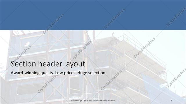 Section Header presentation slide layout