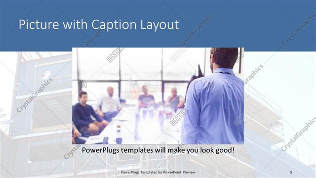 Picture with Caption presentation slide layout