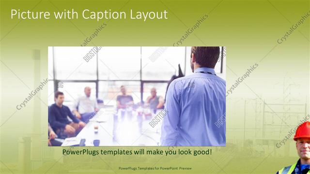 Picture with Caption presentation slide layout