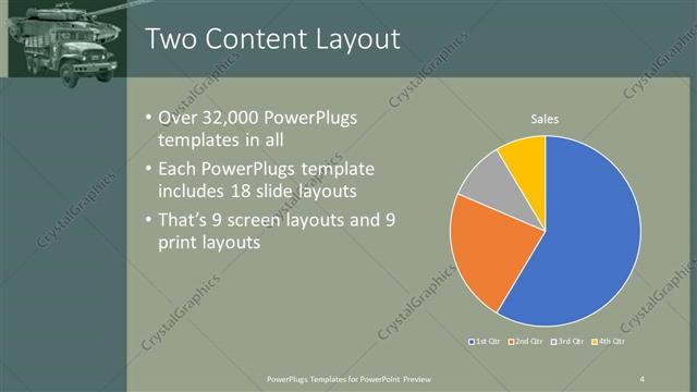 Two Content presentation slide layout